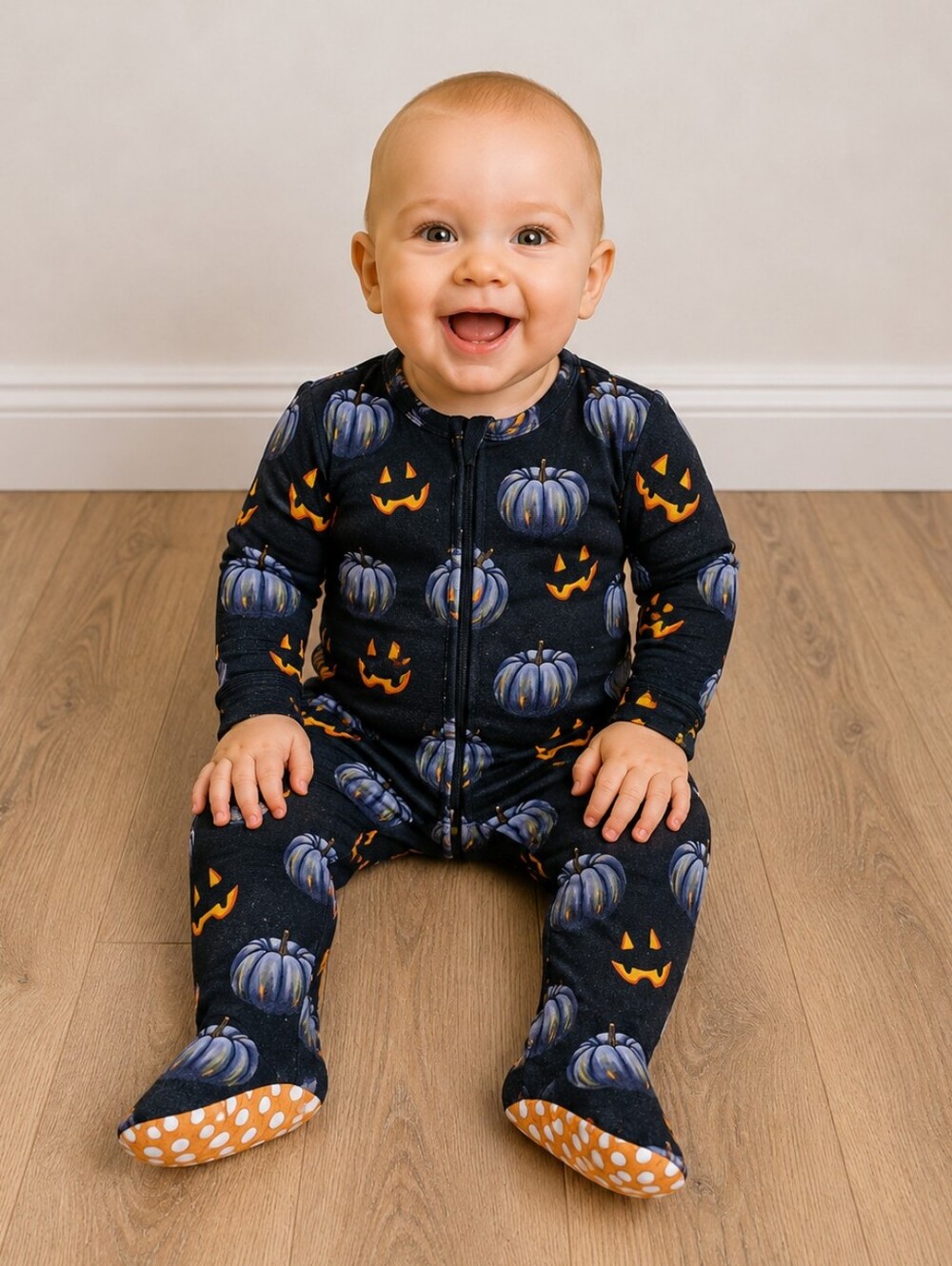 Little Bum Bums Pumpkin Bamboo footies